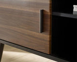 Trent Small TV Stand Up to 43" Walnut & Black