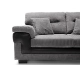 Samson 3 Seater - Black & Grey