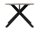 Athens Oval Coffee Table - Concrete Effect/Black