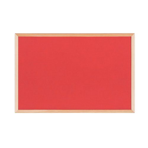 Bi-Office Double-Sided Board Cork Red Felt Pine Frame 60x40cm FB0310010