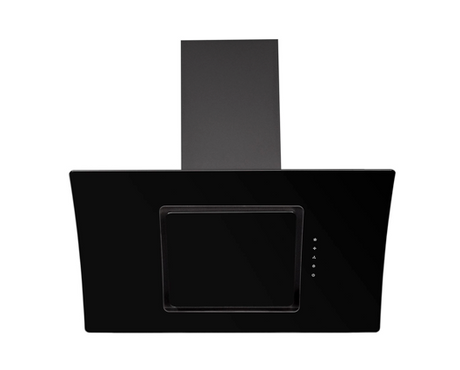 SIA AT91BL 90cm Touch Control Black Angled Glass Cooker Hood Extractor Fan
