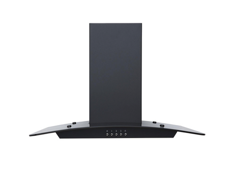 SIA CGHS60BL 60cm Curved Glass Cooker Hood Extractor Fan Black 