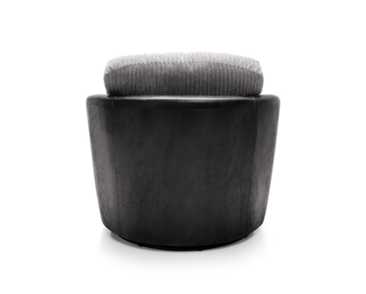 Dino Swivel Chair- Black & Charcoal