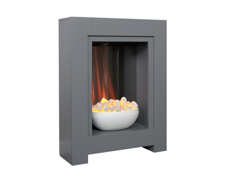 Adam Monet Fireplace Suite in Grey with Electric Fire, 23 Inch