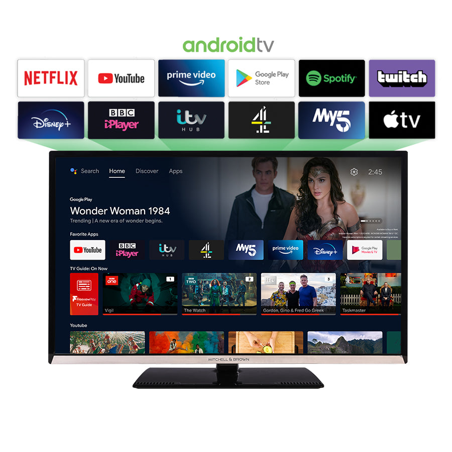 Mitchell & Brown JB-55UHD18114KA 55" LED Freeview HD 4K UHD Smart Android TV