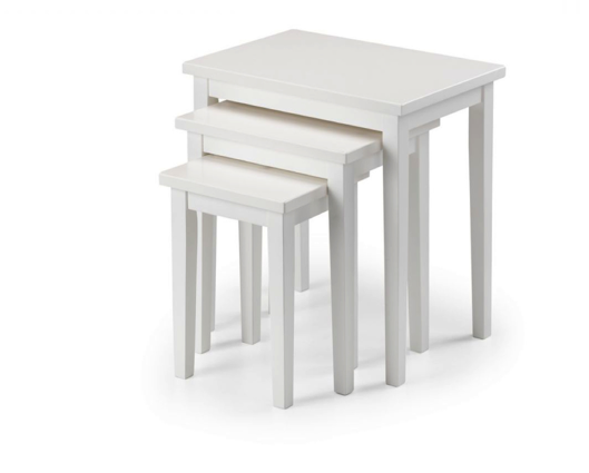 Cleo Nest of Tables - Pure White Finish