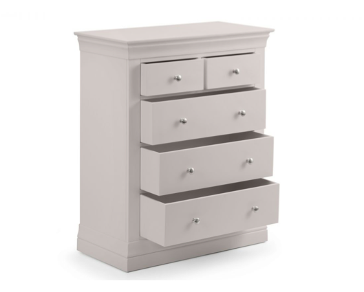 Clermont 3+2 Drawer Chest - Light Grey