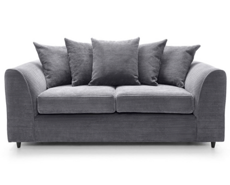 Jumbo Cord 3 Seater Sofa-Grey