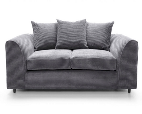 Jumbo Cord 2 Seater Sofa-Grey