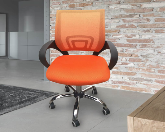 Tate Mesh Back Office Chair Orange