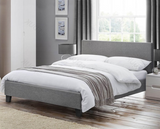 Rialto Light Grey Linen Bed 135CM