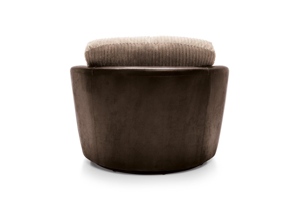 Dino Swivel Chair- Brown & Beige