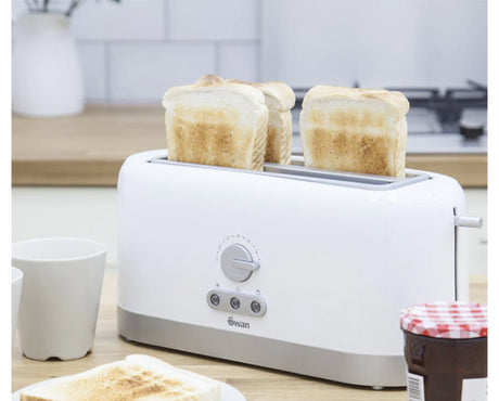 4 Slice LongSlot White Toaster