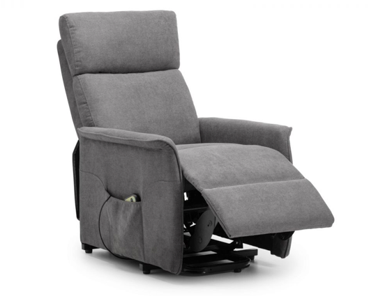 Helena Rise & Recline Chair - Charcoal Fabric