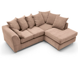 Jumbo Cord Right Hand Facing Corner Sofa-Brown