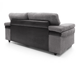 Samson 3 Seater - Black & Grey