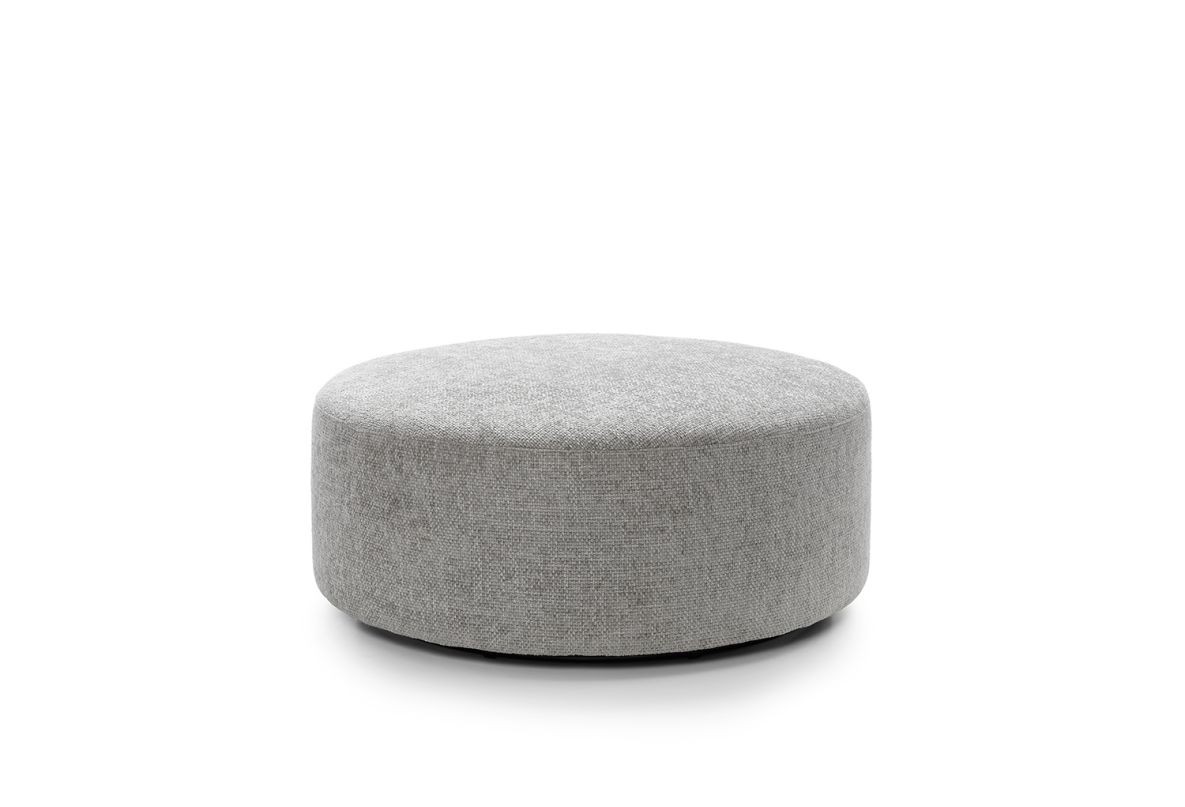 Ingrid Large Swivel Footstool - Light Grey