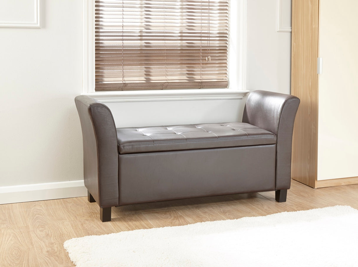 Verona Window Seat Brown Pu