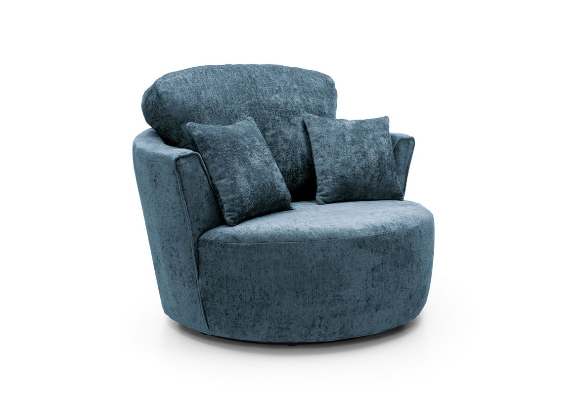 Harriet Swivel Chair - Dark Blue