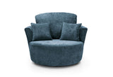 Harriet Swivel Chair - Dark Blue