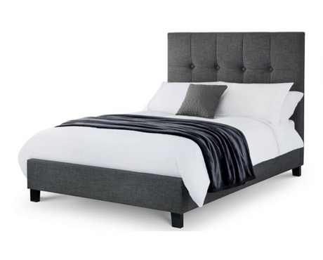 Sorrento High Headboard Bed 180cm - Slate Linen